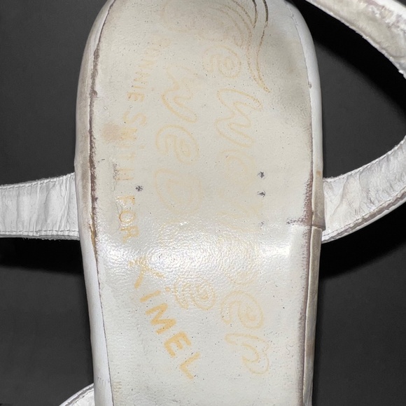 70s Hand Painted White Platform Sandals - Picture 10 of 15